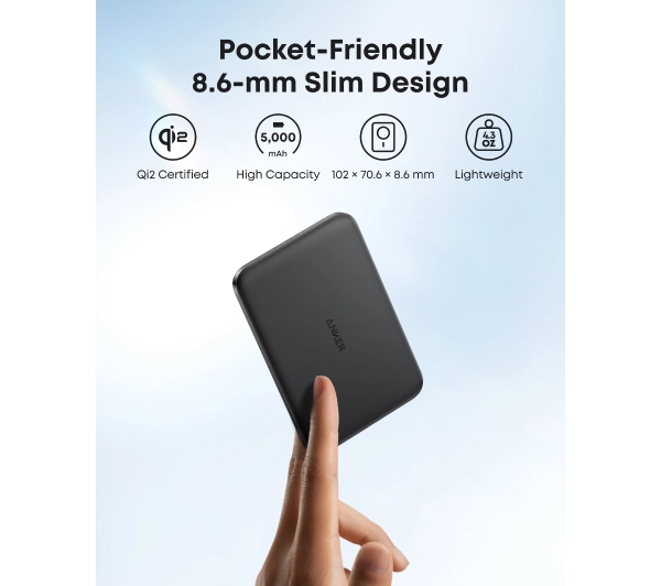 Anker Nano MagGo (A1665H21) 5000mAh 20W MagSafe, QI2 Biały