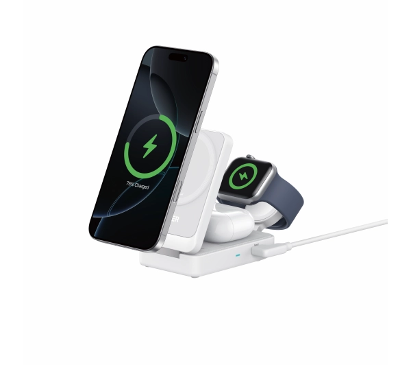 Anker MagGo 3w1 (B2557322) iPhone Apple Watch AirPods 15W Qi2 Biały - Kup na Raty - RRSO 0%