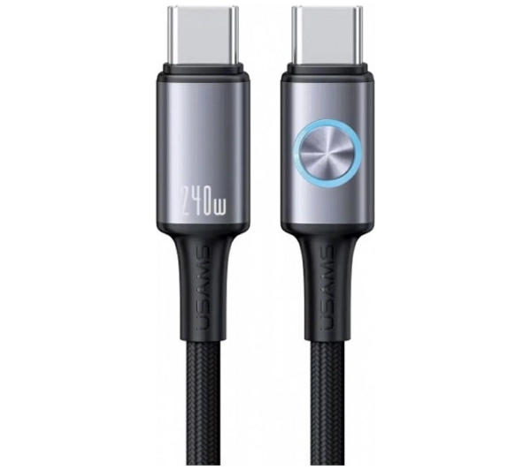 USAMS Huan Series 240W USB-C do USB-C 1,2m Czarny