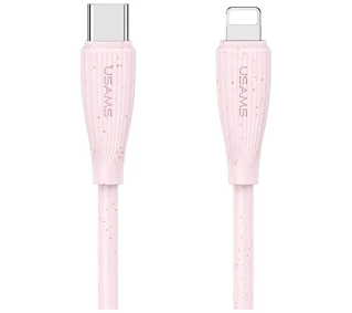 USAMS Green Series 30W USB-C do Lightning 1m Różowy