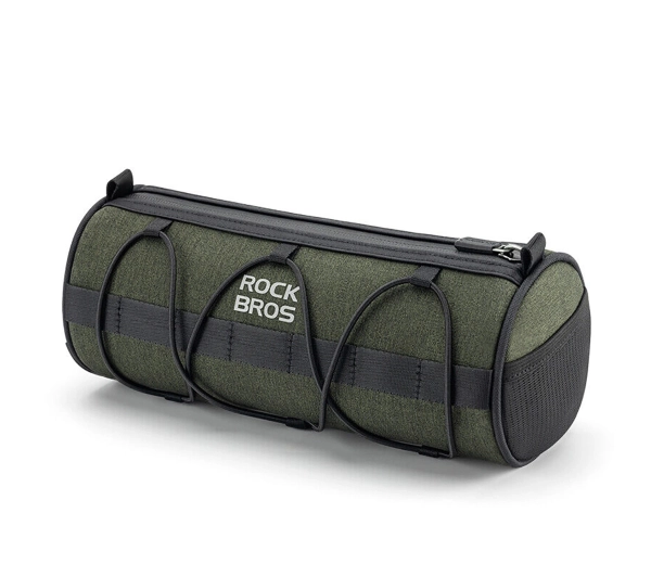 Torba rowerowa mocowana na kierownicę ramę pod siodełko 2l - zielona ROCKBROS
