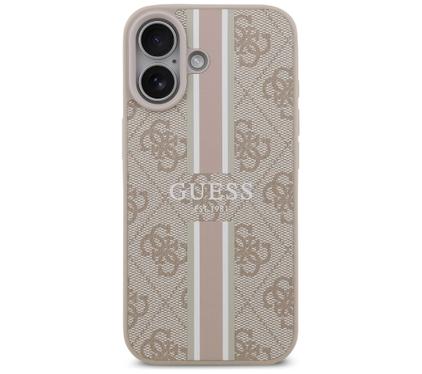 Guess 4G Printed Stripes MagSafe do iPhone 17 Różowy
