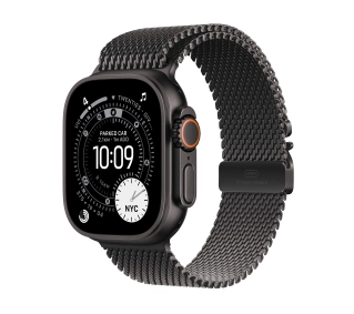 Apple Watch Ultra 3 GPS + Cellular koperta z tytanu Czarna 49mm Bransoleta mediolańska z tytanu Czarna Rozmiar L - Kup na Raty - RRSO 0%