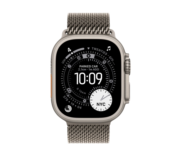 Apple Watch Ultra 3 GPS + Cellular koperta z natural tytanu Szary 49mm Bransoleta mediolańska z natural tytanu Rozmiar L - Kup na Raty - RRSO 0%