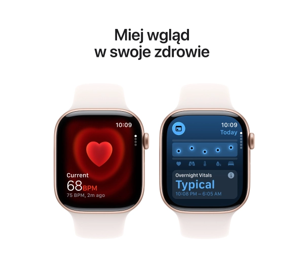 Apple Watch Series 11 GPS 42mm z aluminium Różowe złoto Pasek sportowy Łagodny róż S/M - ⚡ BESTSELLERY ⚡ - Kup na Raty - RRSO 0%