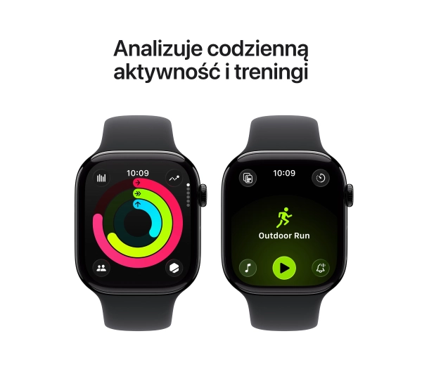 Apple Watch Series 11 GPS 42mm z aluminium Onyx Pasek sportowy Czarny S/M - ⚡ BESTSELLERY ⚡ - Kup na Raty - RRSO 0%
