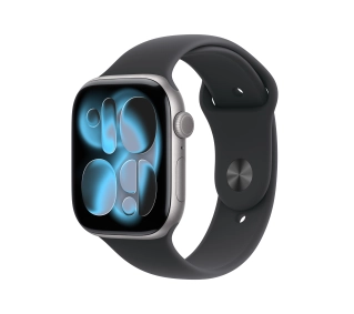 Apple Watch Series 11 GPS + Cellular 46mm z aluminium Gwiezdna szarość Pasek sportowy Czarny M/L - ⚡ EURO HIT CENOWY! ⚡ - Kup na Raty - RRSO 0%