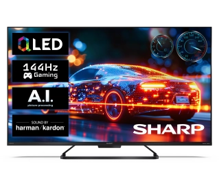 Sharp 43HR8765E 43" QLED 4K 144Hz Google TV Funkcje AI Dolby Vision IQ Dolby Atmos DTS-X HDMI 2.1 DVB-T2 - ⚡ BESTSELLERY ⚡ - Kup na Raty - RRSO 0%