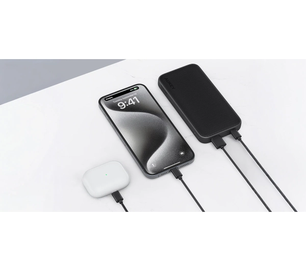 Aukey Spark Go 10000 Plus PB-Y46P 10000mAh 22,5W Szary - ⚡ EURO HIT CENOWY! ⚡