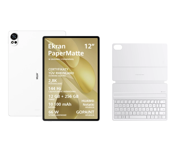 Huawei MatePad PaperMatte Edition 12X 2025 12" 12/256GB Wi-Fi Biały + klawiatura Biały