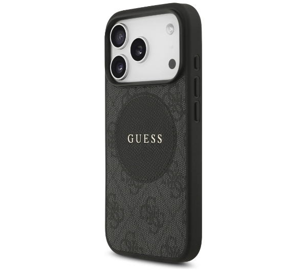 Guess 4G Circle Classic Logo MagSafe do iPhone 17 Pro Czarny
