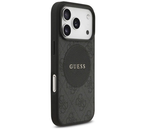 Guess 4G Circle Classic Logo MagSafe do iPhone 17 Pro Czarny