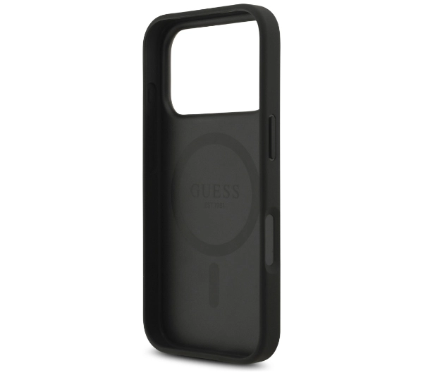Guess 4G Circle Classic Logo MagSafe do iPhone 17 Pro Czarny