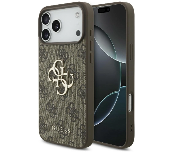 Guess 4G Big Logo do iPhone 17 Pro Max Brązowy