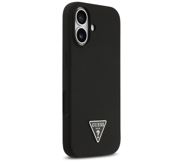 Guess Silicone Triangle Logo MagSafe do iPhone 17 czarny