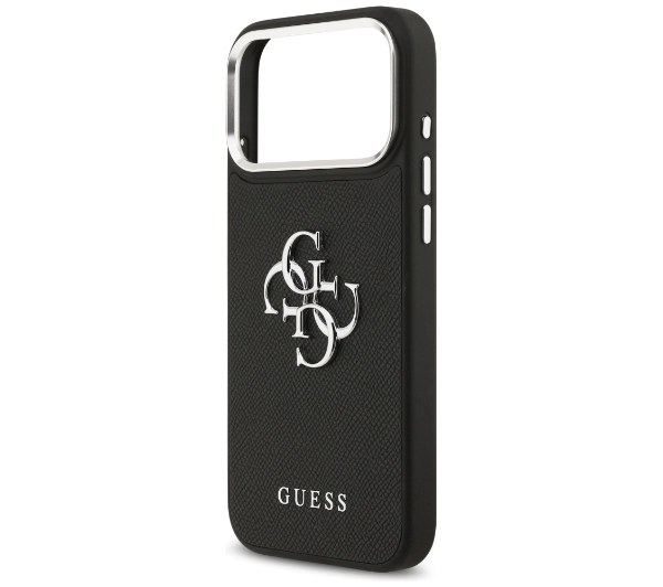 Guess Grained Big 4G Classic Logo do iPhone 17 Pro Max czarny