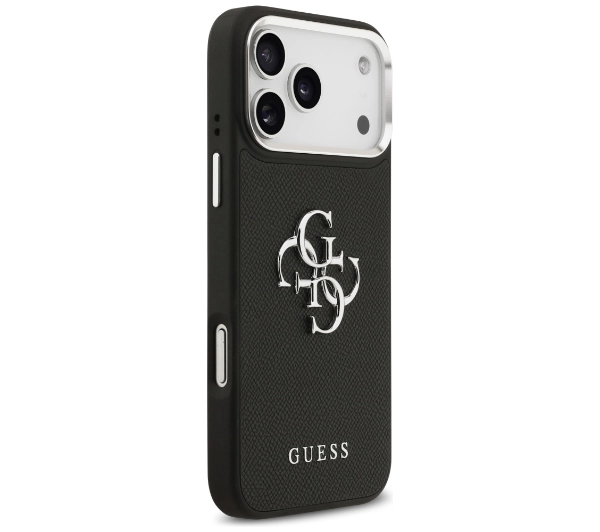 Guess Grained Big 4G Classic Logo do iPhone 17 Pro Max czarny