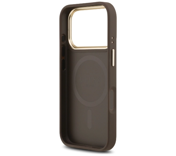 Guess 4G Stripe MagSafe do iPhone 17 Pro brązowy