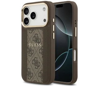 Guess 4G Stripe MagSafe do iPhone 17 Pro brązowy