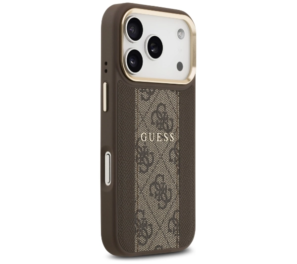 Guess 4G Stripe MagSafe do iPhone 17 Pro brązowy