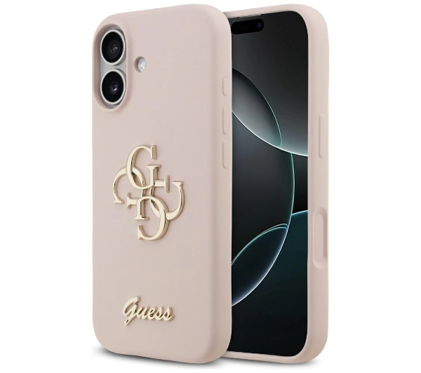 Etui GUESS Silicone Big 4G Script do Apple iPhone 17 Różowy
