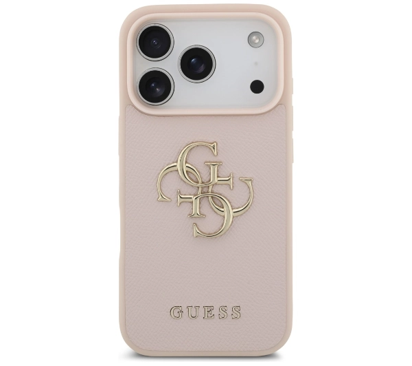 Guess Grained Big 4G & Classic Logo do iPhone 17 Pro różowy