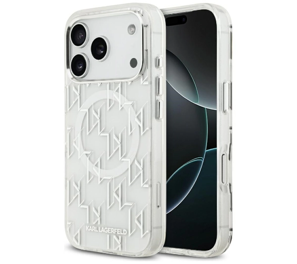 Karl Lagerfeld IML KL Monogram MagSafe do iPhone 17 Pro Biały