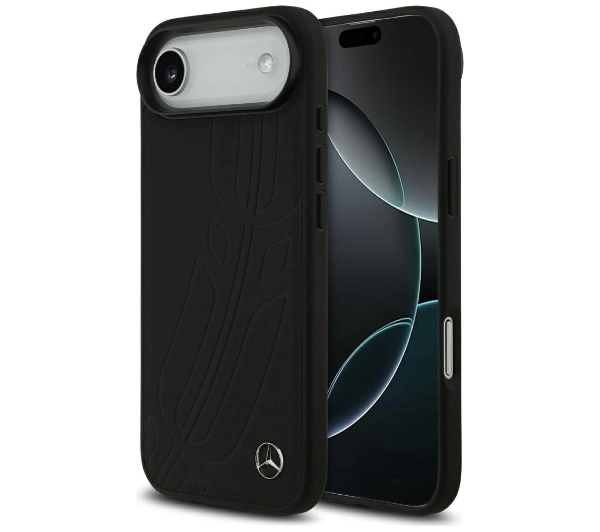 Mercedes-Benz Leather Large Laurel Leave MagSafe do iPhone Air czarny