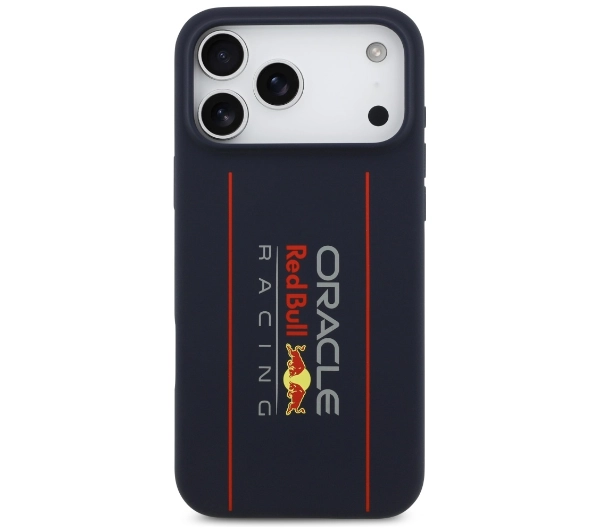 Red Bull Racing Silicone Oversize Vertical Logo MagSafe do iPhone 17 Pro Max Granatowy