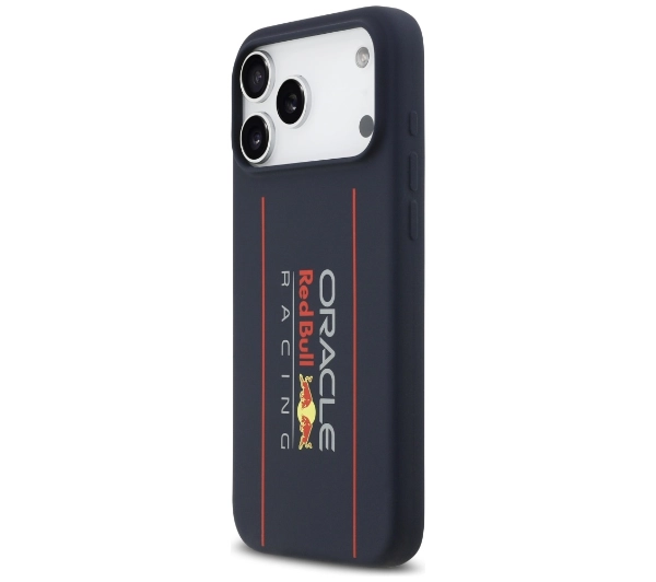 Red Bull Racing Silicone Oversize Vertical Logo MagSafe do iPhone 17 Pro Max Granatowy