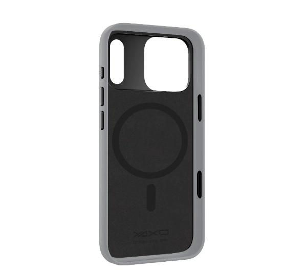 Yaxo Leather Gear Slim Case MagSafe do iPhone 17 Pro Szary