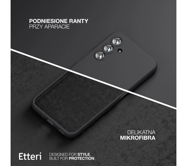 Etteri Silicone Case do Galaxy A35 5G Czarny