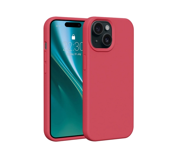 Etteri Silicone Case do iPhone 14 Malinowy