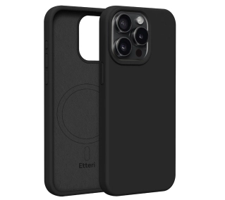 Etteri Silicone Case do iPhone 15 Pro Max Czarny - ⚡ EURO HIT CENOWY! ⚡