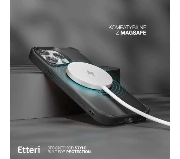 Etteri Matt Mag Ring do iPhone 16 Pro  Czarny