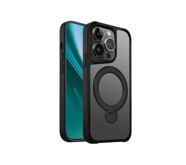 Etteri Matt Mag Ring do iPhone 16 Pro  Czarny