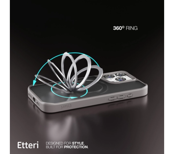 Etteri Matt Mag Ring do iPhone 17 Szary