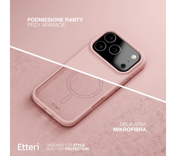 Etteri Silicone Case do iPhone 17 Pro Max Różowy