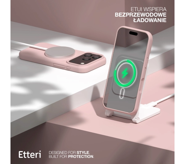 Etteri Silicone Case do iPhone 17 Pro Max Różowy