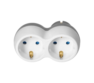 Orno OR-AE-13238(GS) (Schuko) 2 gniazda Biało-szary