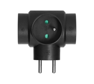 Orno OR-AE-13184/B 3 gniazda Czarny