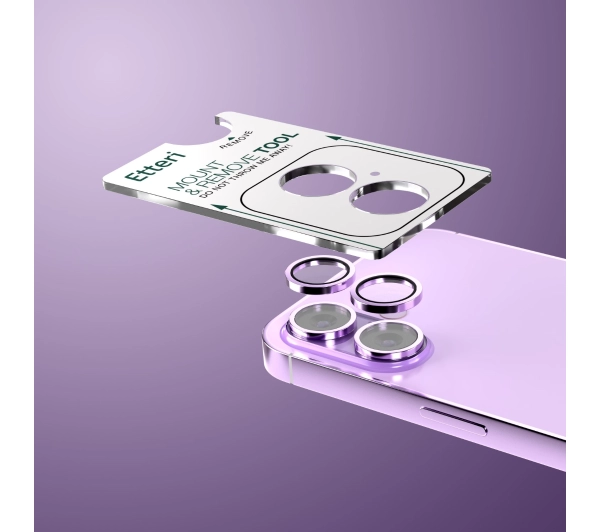 Etteri Camera Lens Protector do iPhone 17 Fioletowy