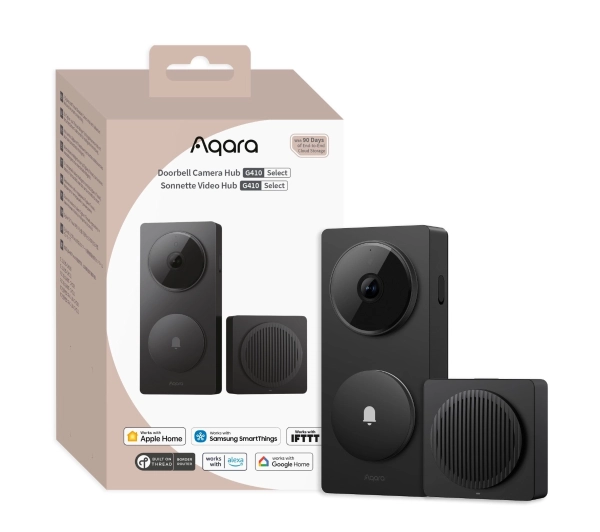 Domofony - Aqara Doorbell Camera Hub G410 Select Czarny