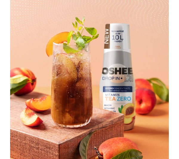 OSHEE Drop In Ice Tea Zero Witaminy Brzoskwinia