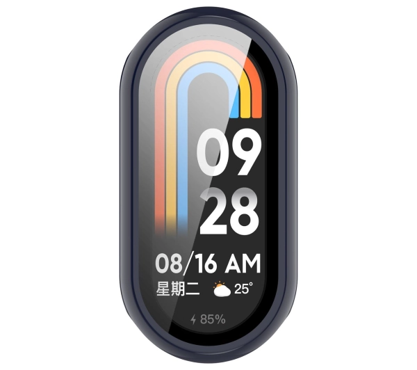 Bizon ze szkłem do Xiaomi Smart Band 10 niebieski