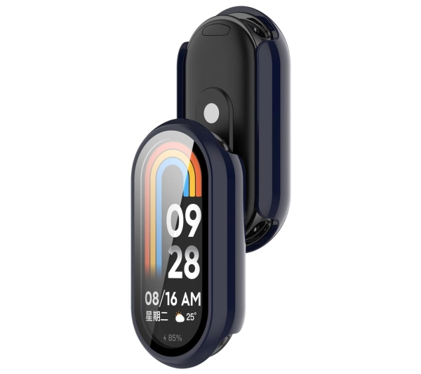 Bizon ze szkłem do Xiaomi Smart Band 10 niebieski