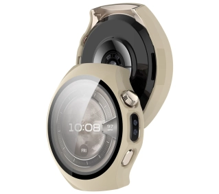 Bizon ze szkłem do Huawei Watch 5 46 mm beżowy