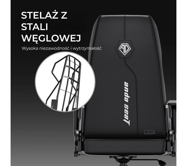 Anda Seat X1 Gaming Sofa Elegant Black Gamingowy do 120kg Skóra Eco Czarny - Kup na Raty - RRSO 0%