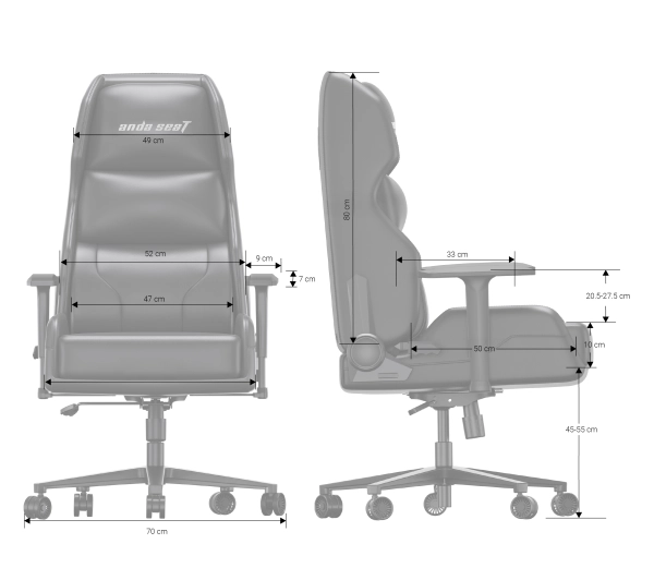 Anda Seat X1 Gaming Sofa Elegant Black Gamingowy do 120kg Skóra Eco Czarny - Kup na Raty - RRSO 0%