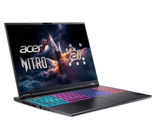 Acer Nitro 16S AI AN16S-61 16" 180Hz Ryzen AI 7 350 16GB RAM 1TB Dysk SSD RTX5070Ti DLSS4 Win11 Czarny Funkcje AI - Kup na Raty - RRSO 0%